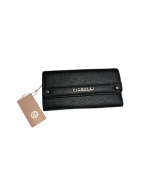 Fiorelli Black Pebbled Texture Women's Wallet with Gold Logo